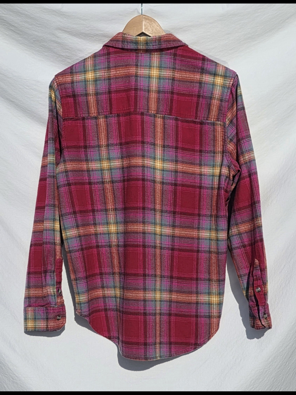 Universal Thread Pink and Red Plaid Button-Up Shirt - Picture 5 of 12